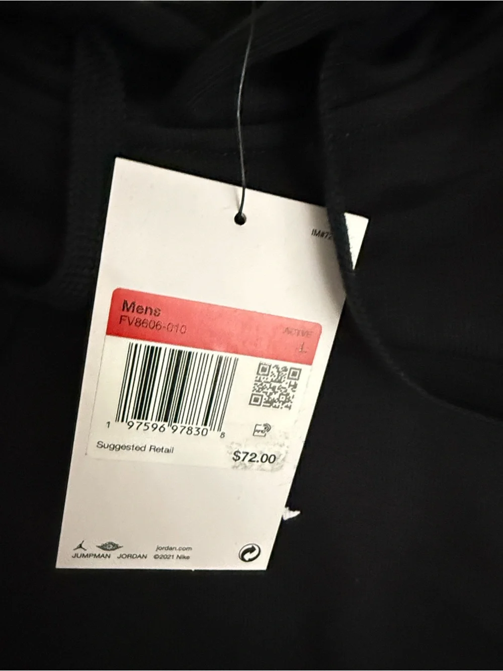 Jordan Black Pullover Hoodie with White Jumpman